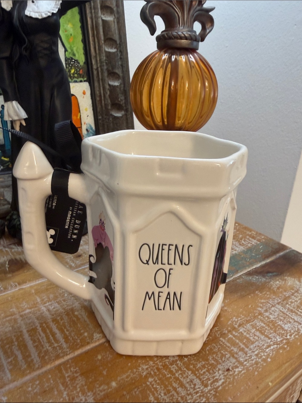 Disney & Rae Dun White Ceramic Villains Mug with Purple & Pink Accent